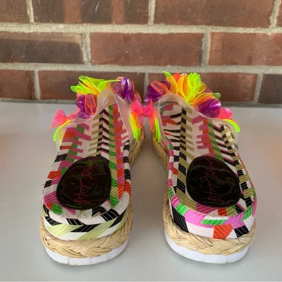 Betsey Johnson Womens Marge Floral Espadrille Platform Slide Sandals US 8.5 M - Picture 8 of 8